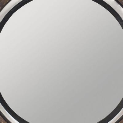 Iron Float Mounted Round Wall Mirror