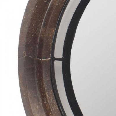 Iron Float Mounted Round Wall Mirror