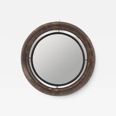 Iron Float Mounted Round Wall Mirror