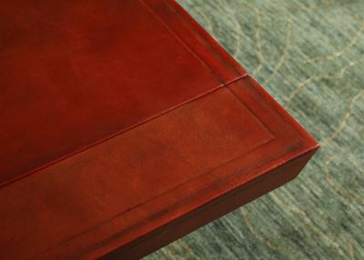 Iron Leather Wrapped Desk