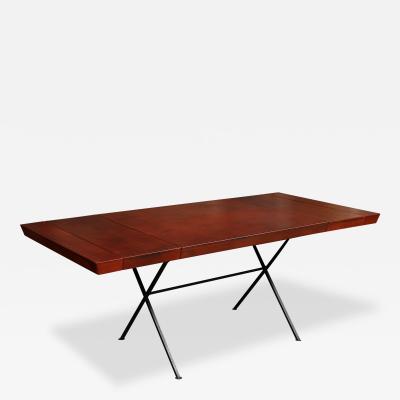 Iron Leather Wrapped Desk