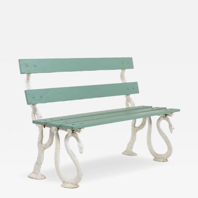 Iron Serpent and Twig Garden Bench English Mid 20th C 