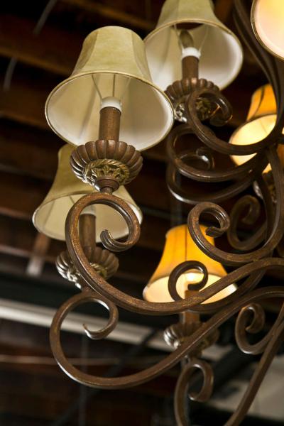 Iron Twelve Light Chandelier