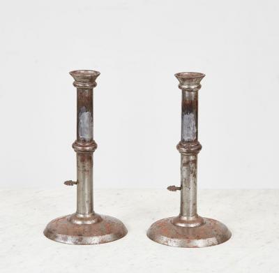 Iron Wedding Band Candlesticks