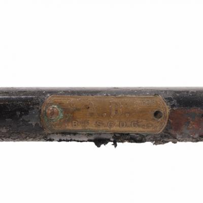 Iron and Brass Marble Top Stand likely French Late 19th C 