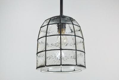 Iron and Glass Dome Pendant