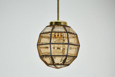 Iron and Glass Four Row Lantern Pendant
