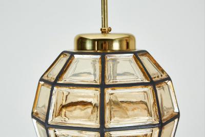 Iron and Glass Four Row Lantern Pendant