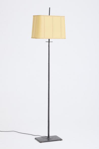 Iron and Parchment Floor Lamp