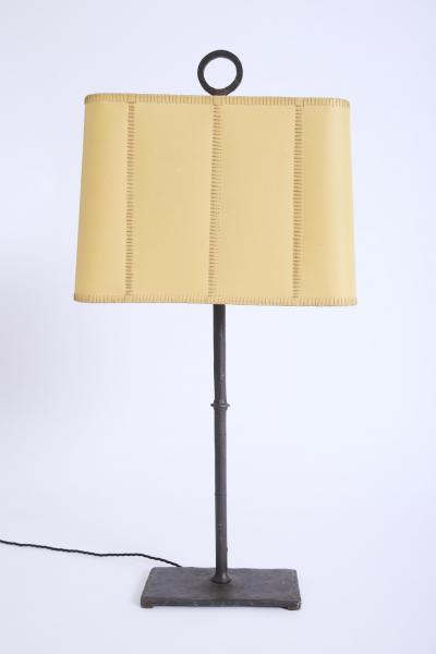 Iron and Parchment Table Lamp