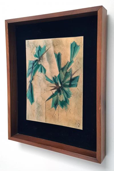 Irwin A Whitaker Abstract Enamel by Irwin Whitaker 1960s
