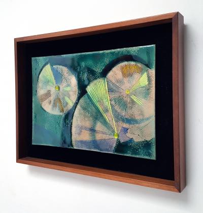 Irwin A Whitaker Abstraction 1 Enamel by Irwin Whitaker