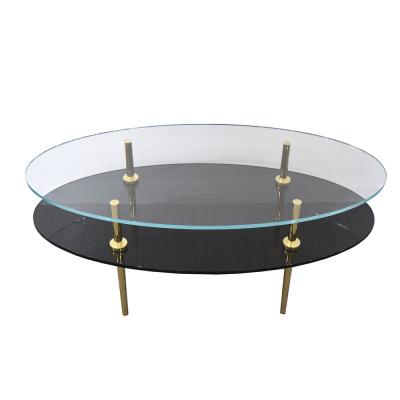 Irwin Feld JILL TIERED GLASS COFFEE TABLE