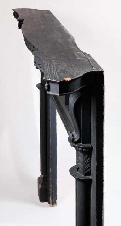 Isaac Powell Carved and Painted Federal Mantelpiece