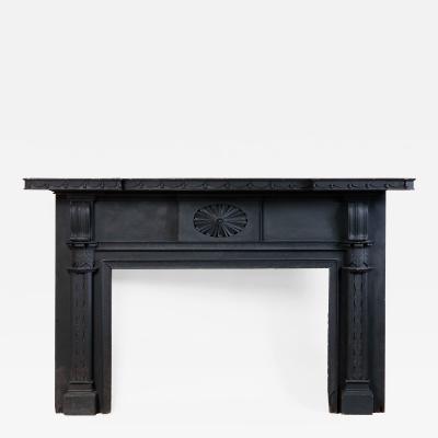 Isaac Powell Carved and Painted Federal Mantelpiece