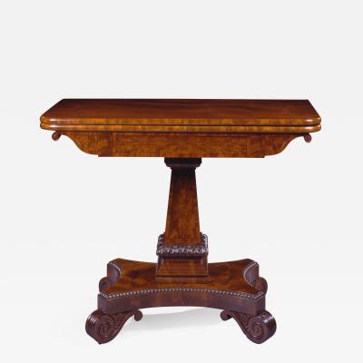 Isaac Vose Carved Mahogany Games Table