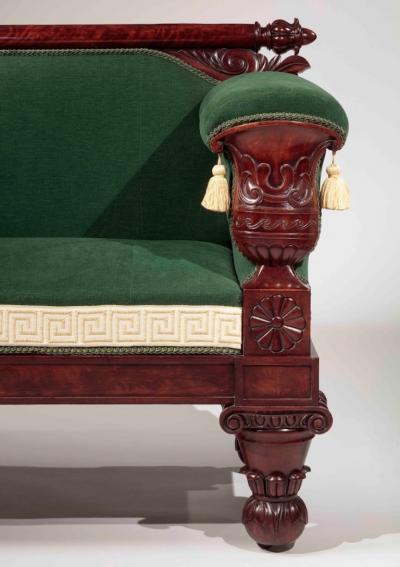 Isaac Vose Carved Mahogany Sofa