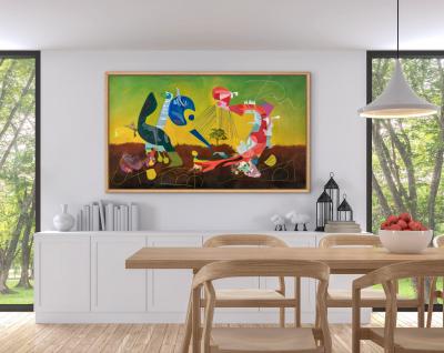 Isabel Brinck Abstract Paintng on Canvas Painting Titled I dont recall 