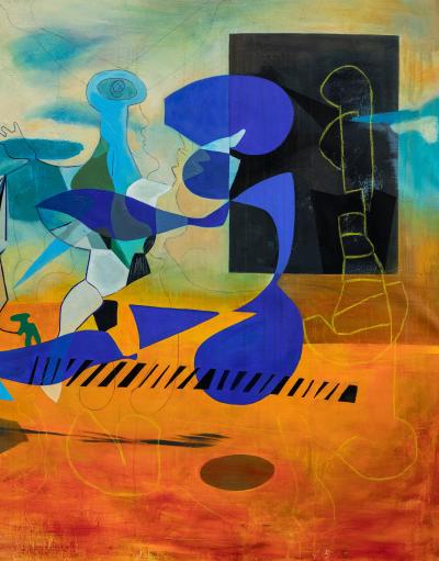 Isabel Brinck Original Abstract Painting on Canvas Titled Kismet 