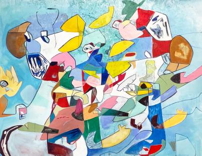 Isabel Brinck Original Abstract Painting on Canvas Titled Perpetua 