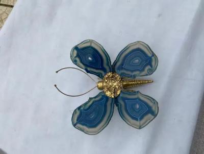 Isabelle Faure 1970 Butterfly Wall Lamp in Bronze or Brass Duval Brasseur Or Isabelle Faure