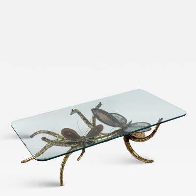 Isabelle Faure Large French Agate Butterfly Low Table Designed By Isabelle Faure