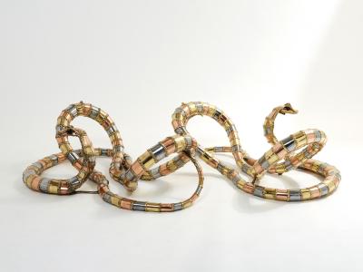 Isabelle Faure Signed Isabelle Faure cobra sculpture XL coffee table 1970s