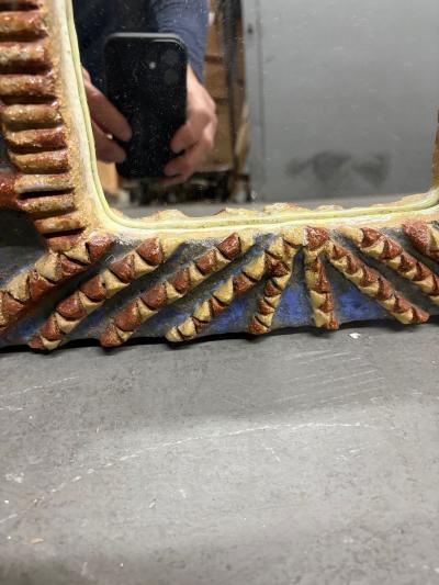 Isabelle Ferlay Glazed Ceramic Mirror by Isabelle Ferlay from the group les Argonautes