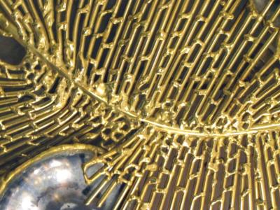 Isabelle Masson Faure Peacock feather wall lamp by Isabelle Masson Faure France circa 1980