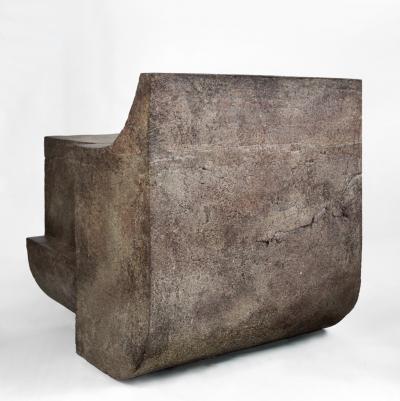 Isac Elam Kaid Canadian Contemporary Mono Block Cement Chair