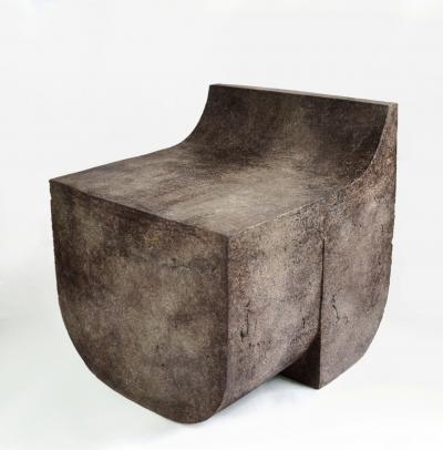 Isac Elam Kaid Canadian Contemporary Mono Block Cement Chair