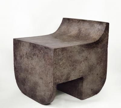 Isac Elam Kaid Canadian Contemporary Mono Block Cement Chair