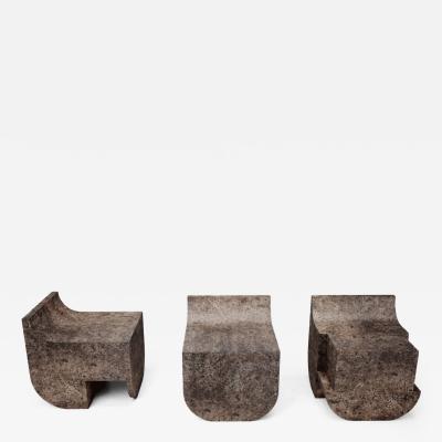 Isac Elam Kaid Canadian Contemporary Mono Block Cement Chair