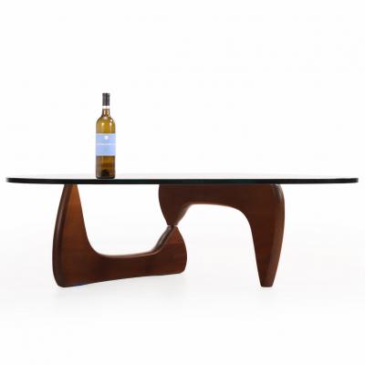 Isamu Noguchi A Walnut and Glass Top Coffee Table by Noguchi for Herman Miller