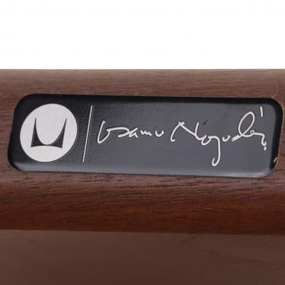 Isamu Noguchi A Walnut and Glass Top Coffee Table by Noguchi for Herman Miller