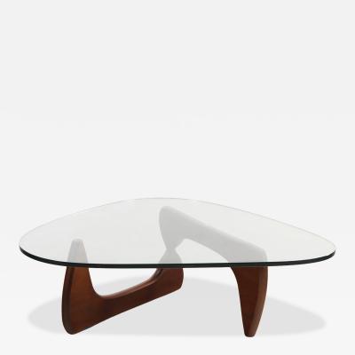 Isamu Noguchi A Walnut and Glass Top Coffee Table by Noguchi for Herman Miller
