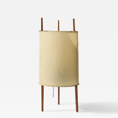 Isamu Noguchi Fiberglass and Mahogany Lamp No 9 by Isamu Noguchi for Knoll USA c 1947