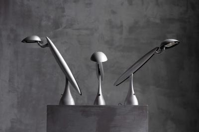 Isao Hosoe Postmodern Heron Desk Lamps by Isao Hosoe for Luxo Norway 1990s
