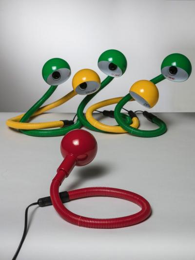 Isao Hosoe Set of 4 Hebi Lamps by Isao Hosoe for Valenti