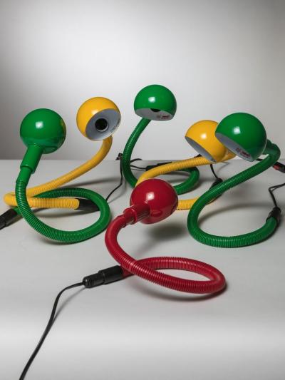Isao Hosoe Set of 4 Hebi Lamps by Isao Hosoe for Valenti