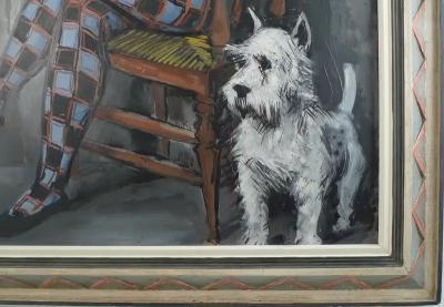 Ismael de la Serna Harlequin and his dog