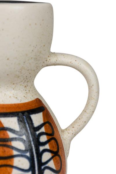 Israeli Mid Century Lapid Glazed Round Top Pitcher