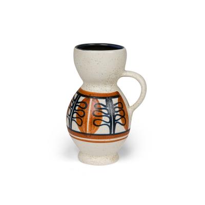 Israeli Mid Century Lapid Glazed Round Top Pitcher