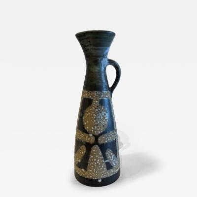 Israeli Mid Century Lapid Lava Glazed Ceramic Pitcher