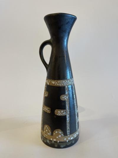 Israeli Mid Century Lapid Lava Glazed Ceramic Pitcher