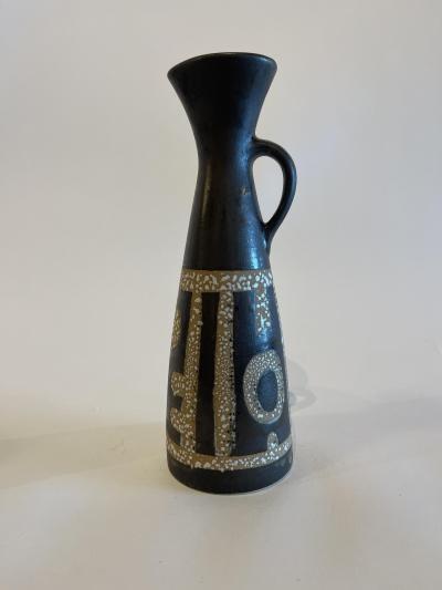 Israeli Mid Century Lapid Lava Glazed Ceramic Pitcher