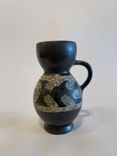 Israeli Mid Century Lapid Lava Glazed Ceramic Pitcher