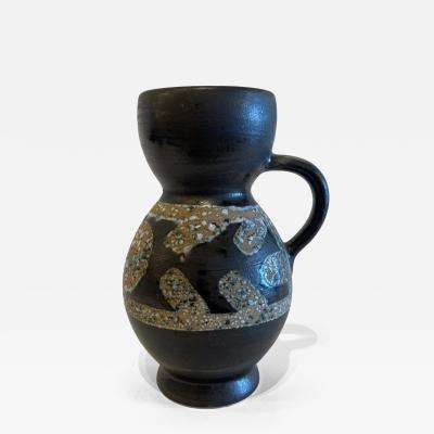 Israeli Mid Century Lapid Lava Glazed Ceramic Pitcher