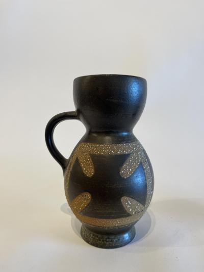 Israeli Mid Century Lapid Lava Glazed Ceramic Pitcher