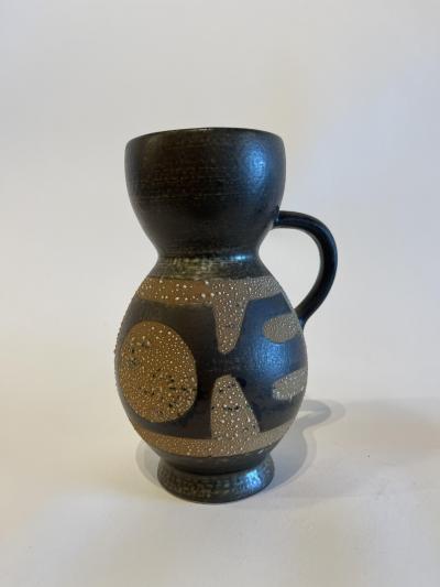 Israeli Mid Century Lapid Lava Glazed Ceramic Pitcher